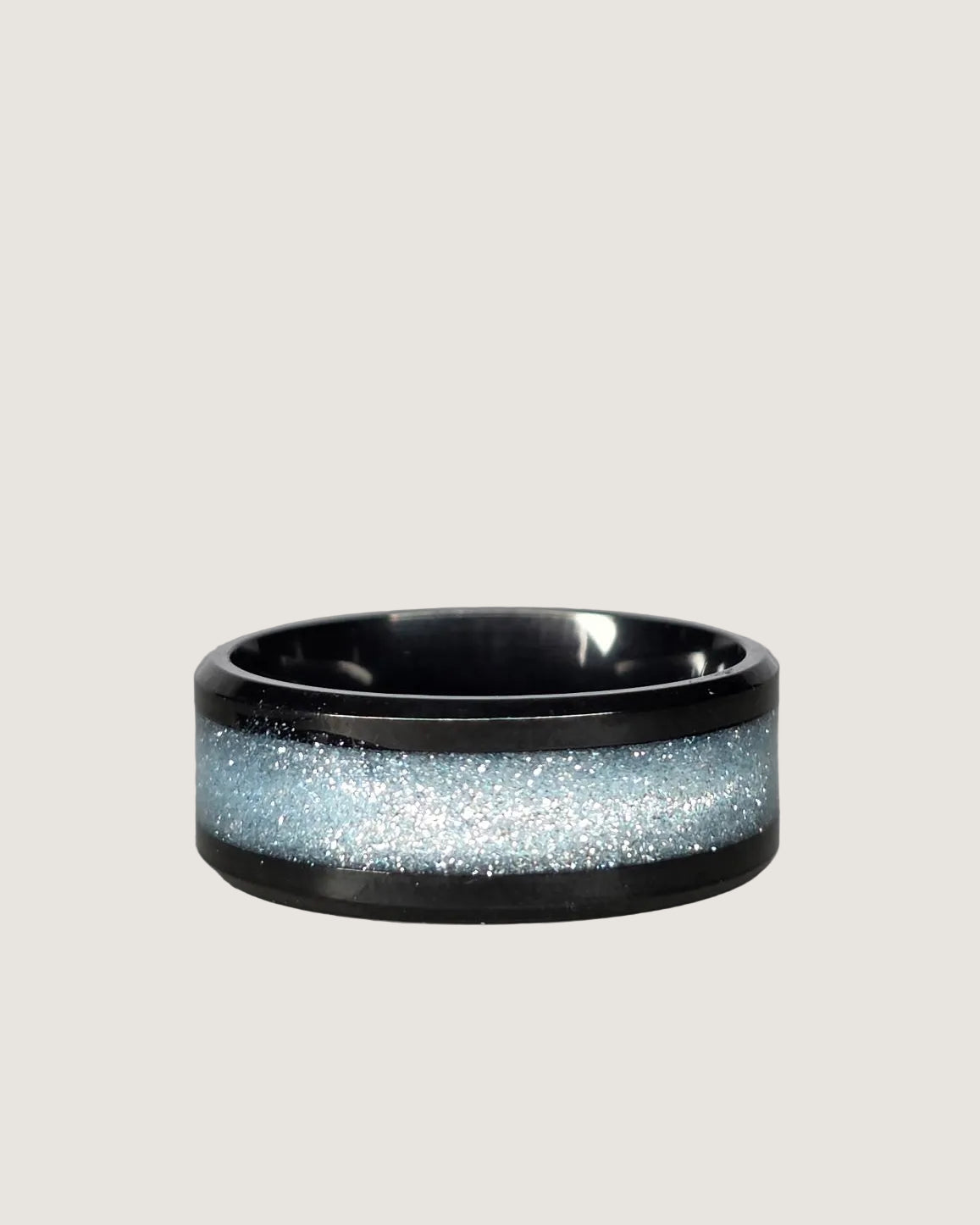 Noir Stardust Wide Band Ring