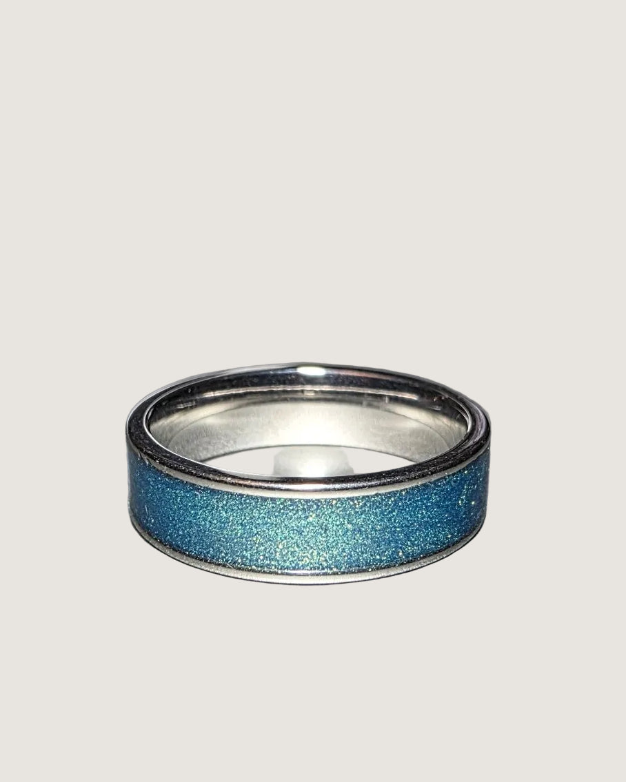Silver Stardust Classic Band Ring