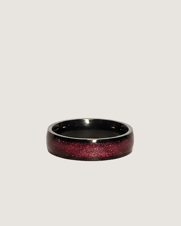 Noir Stardust Classic Band Ring