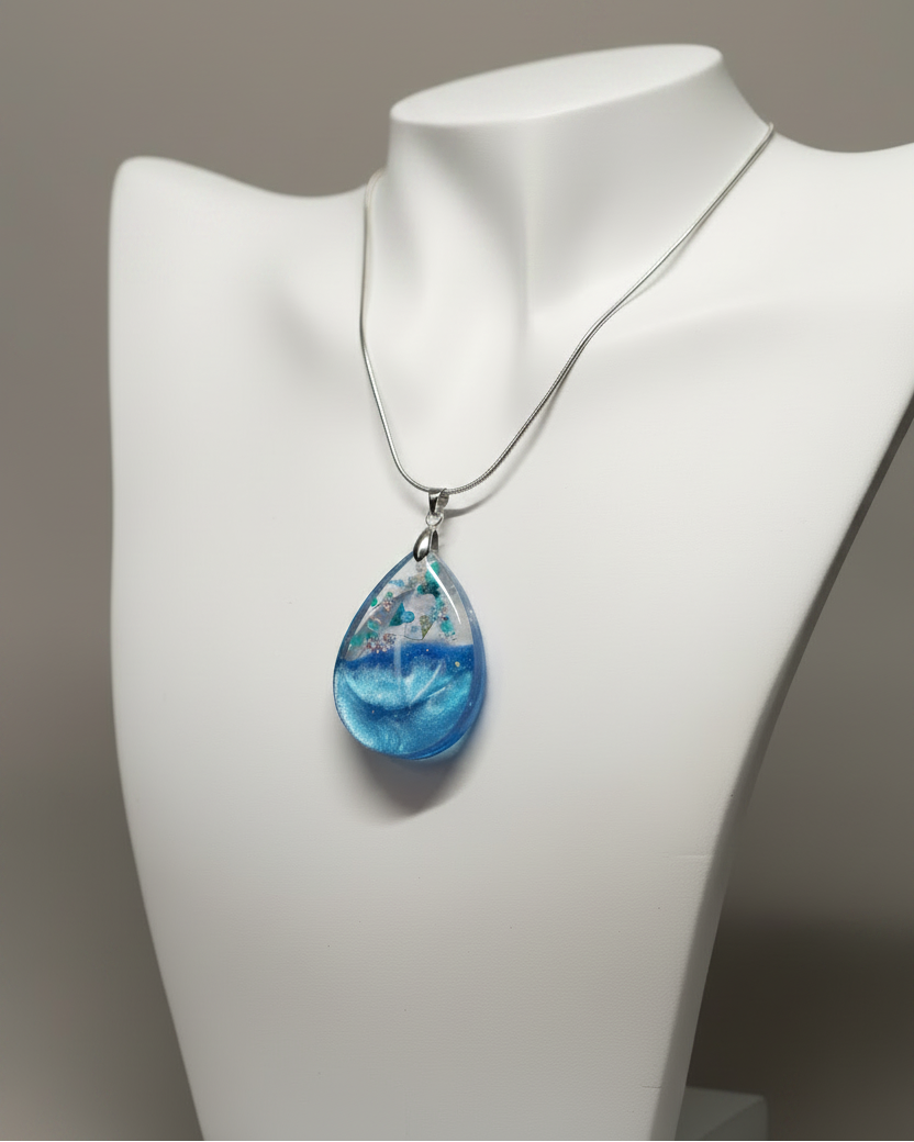 Mermaid's Tear Floral Necklace