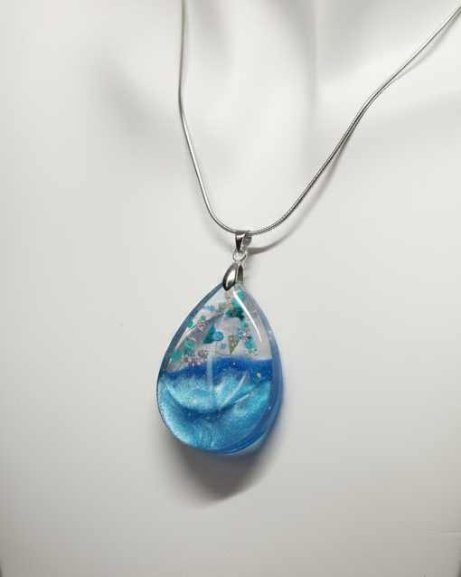 Mermaid's Tear Floral Necklace