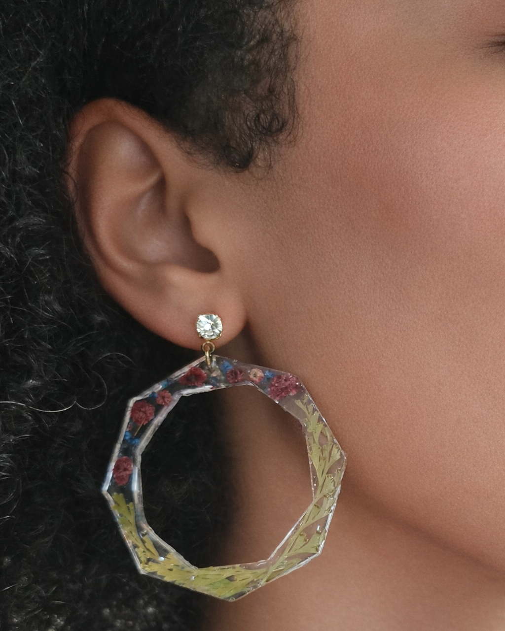 Garden Hoop Earrings
