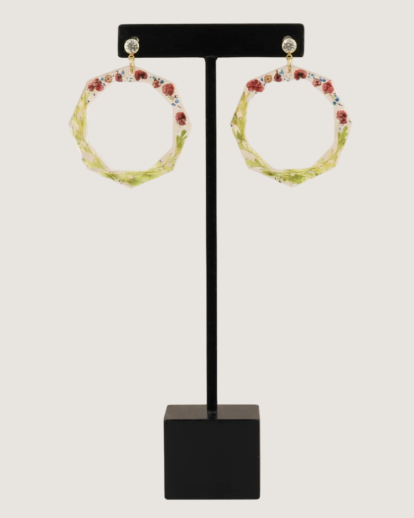 Garden Hoop Earrings