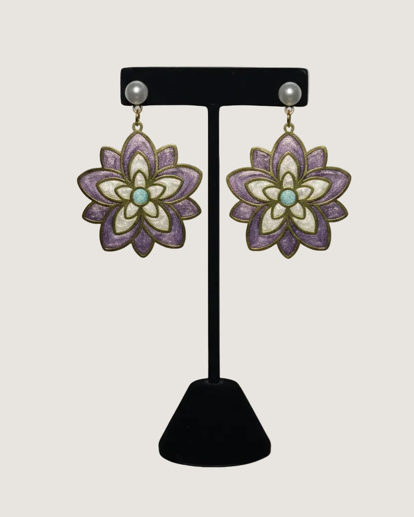 Sacred Lotus Drop Earrings