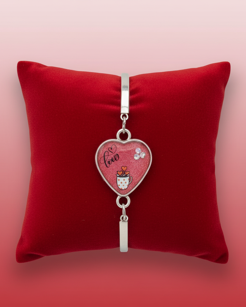 Love Coffee Heart Bracelet