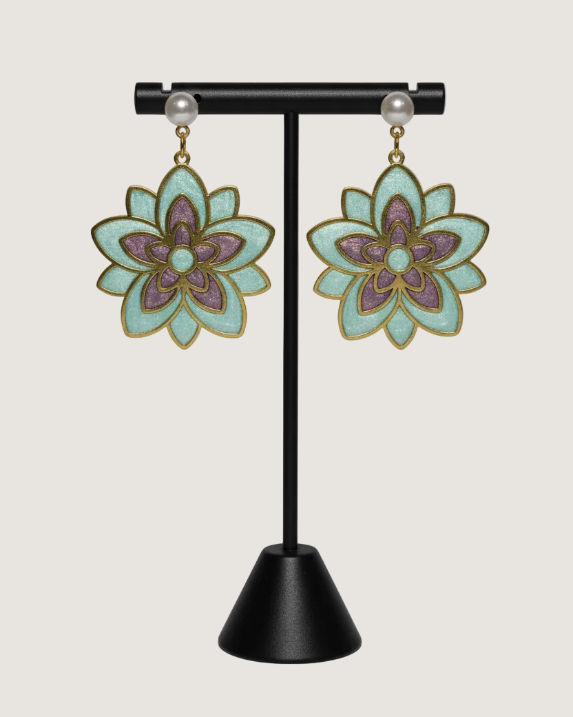Sacred Lotus Drop Earrings