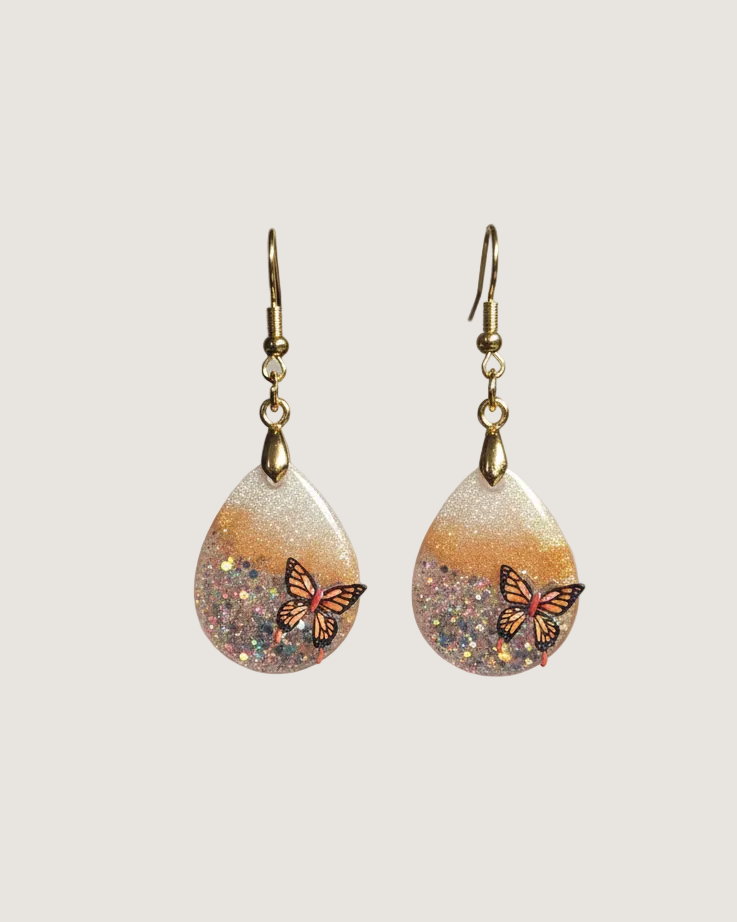 Golden Monarch Teardrops