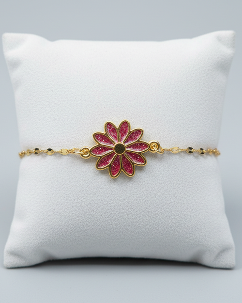 Bloom Anklet with Gold Chain