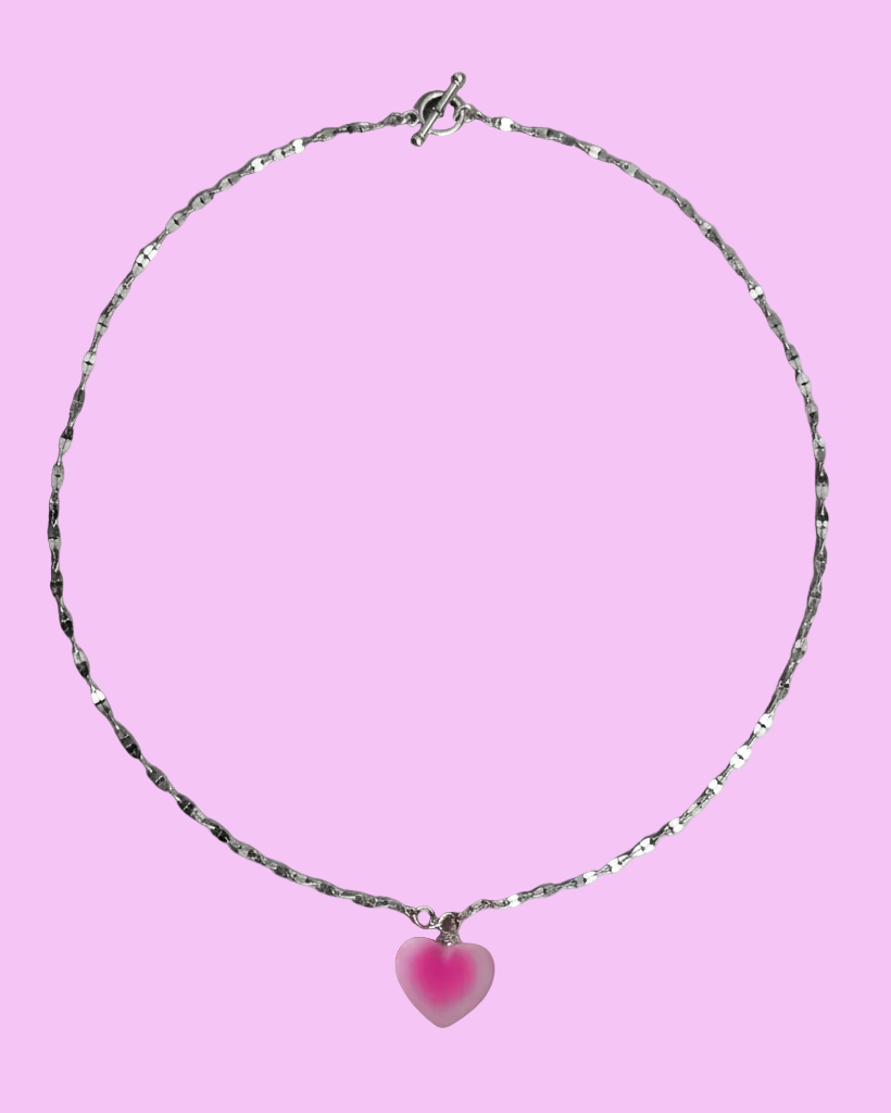 Blurred Heart Necklace
