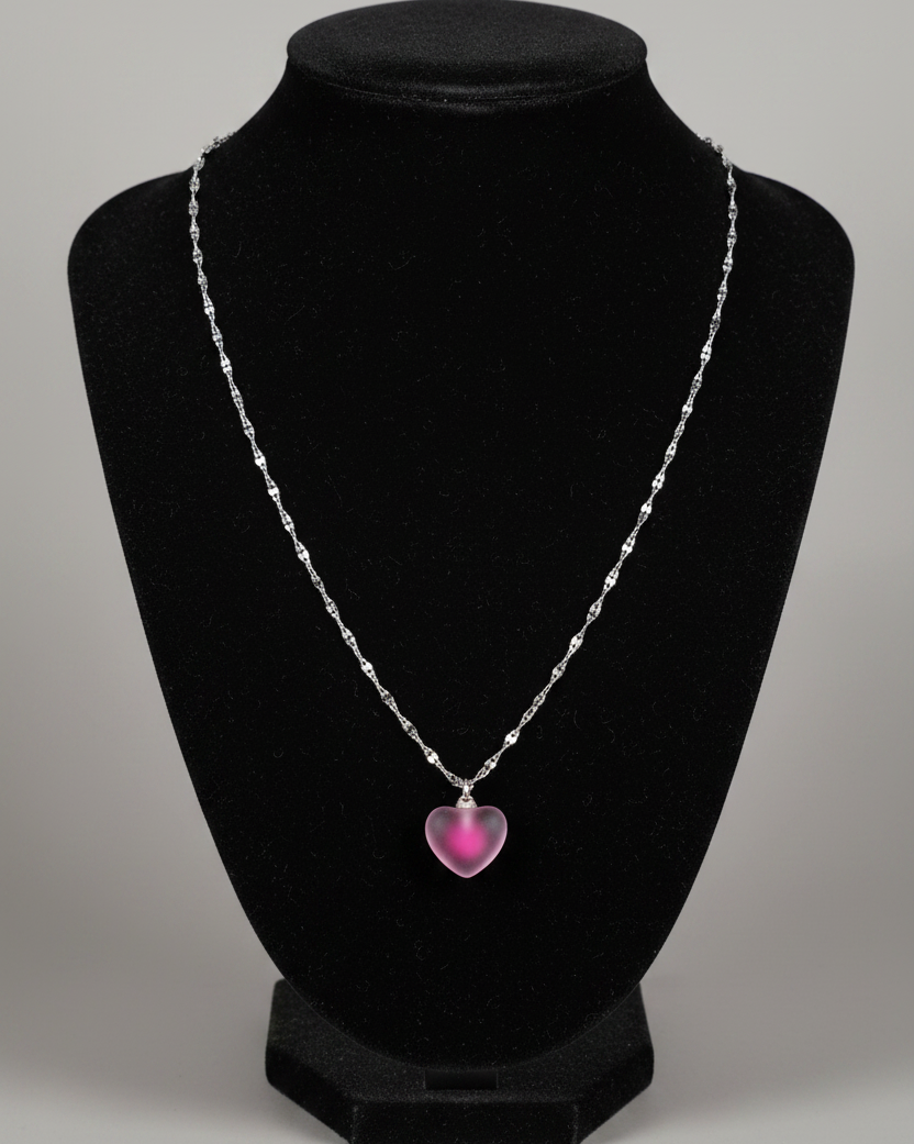 Blurred Heart Necklace