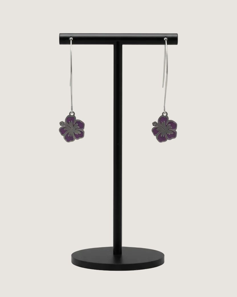 Hibiscus Drop Earrings