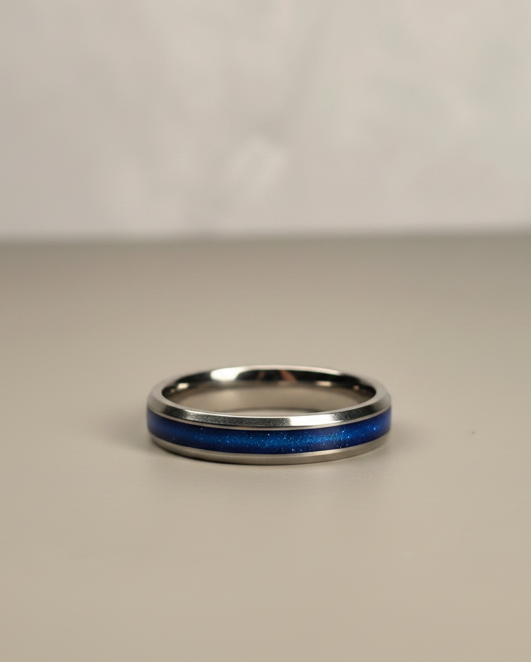 Silver Stardust Slim Band Ring