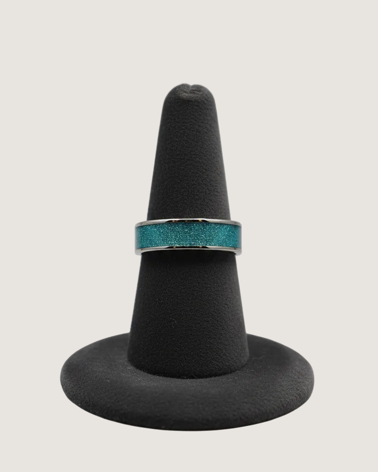 Silver Stardust Classic Band Ring