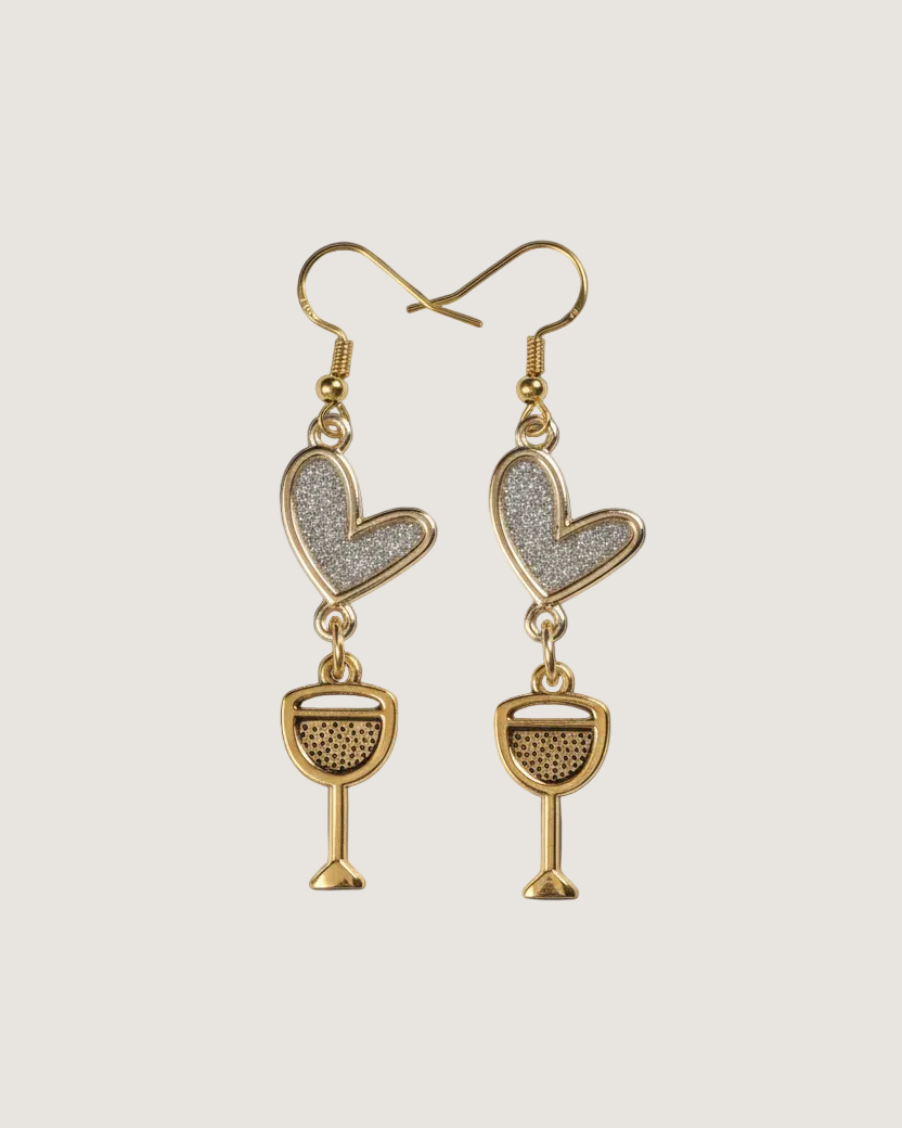 Silver Sip Drop Earrings