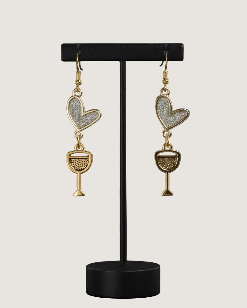 Silver Sip Drop Earrings