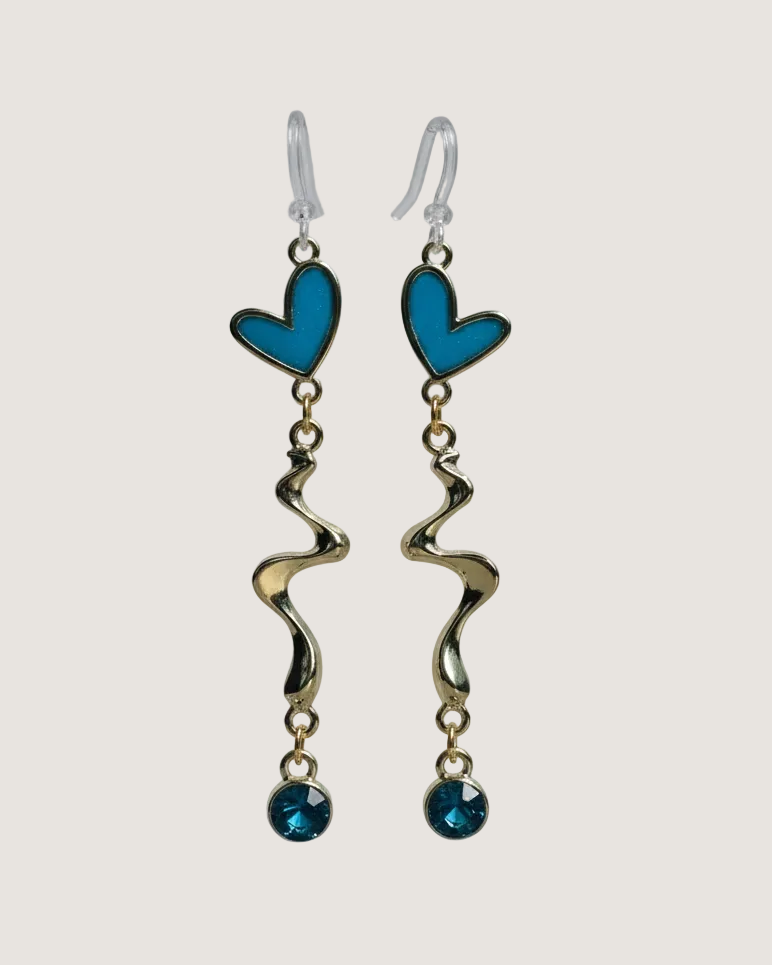 Aqua Heart Swirls