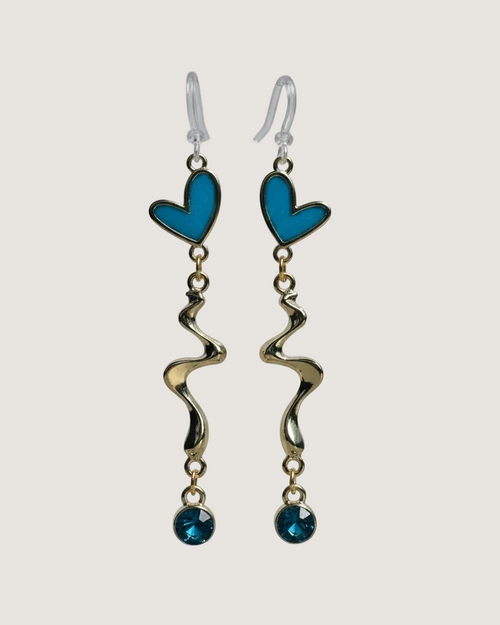 Aqua Heart Swirls
