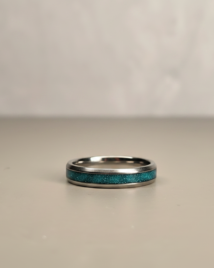 Silver Stardust Slim Band Ring
